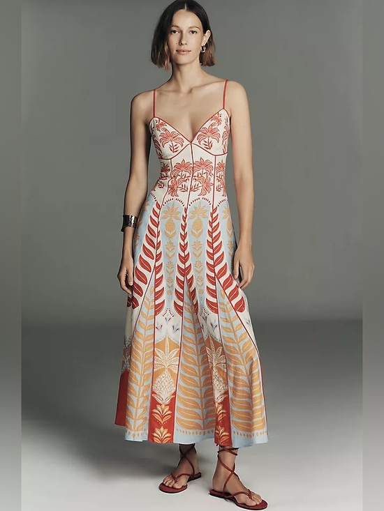 FARM Rio Dresses & Skirts - NWT Farm Rio Sleeveless V-Neck A-Line Maxi Dress